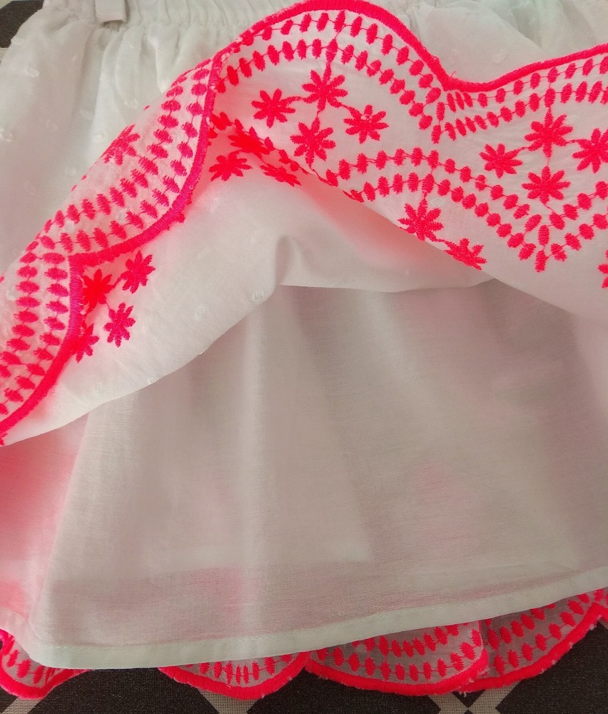 Белая юбка с яркой вышивкой george р. 2-3 года фото №3